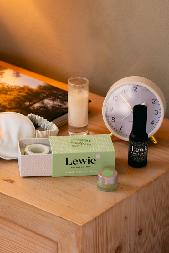 Lewie Restore Ritual™ | Overnight Mouth Tape & Recovery Balm