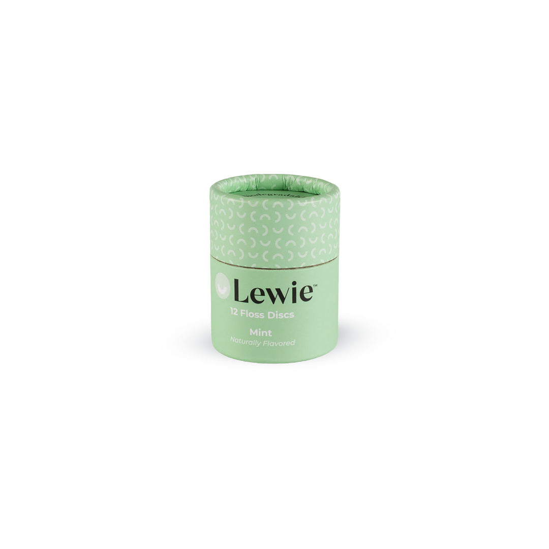 Lewie Mint Floss Discs, 12 Pack | Portable, Eco-Friendly Floss On-the-Go